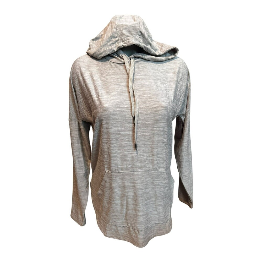 Kyodan taupe lightweight hoodie split hem small